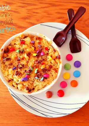 Une photo de CRUMBLE BANANE – CHOCOLAT AU LAIT – SMARTIES