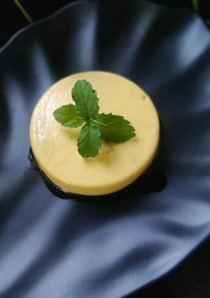A picture of Mango Mint Bhapa Doi.