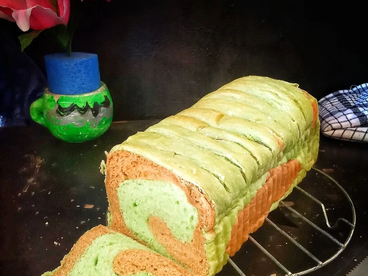 Langkah Mudah untuk Membuat Resep Chigiri Bread / Roti Tawar Kental Manis (Pandan Cokelat) yang  Bikin Ketagihan Anti Ribet, Uenak Banget