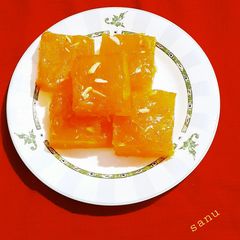 A picture of Custard Powder Halwa.