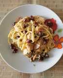 Spaghetti con Pollo y Cabanossi
