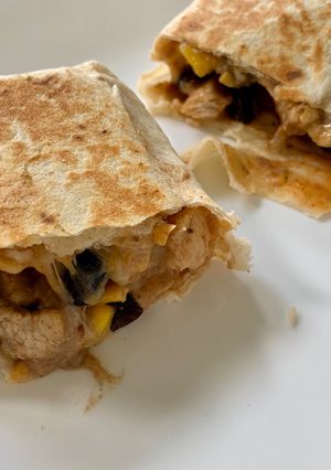 A picture of Tex-Mex Chicken Burritos.