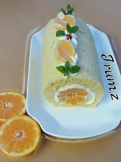 A picture of 🍊🍰Orange Swiss Roll🍰🍊.