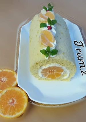 A picture of 🍊🍰Orange Swiss Roll🍰🍊.