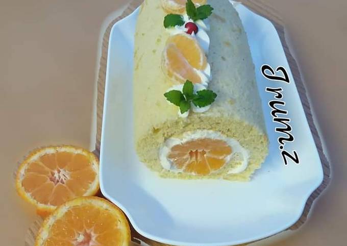 Step-by-Step Guide to Prepare Any-night-of-the-week 🍊🍰Orange Swiss Roll🍰🍊