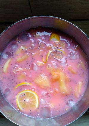 Foto resep Es Blewah lemon selasih