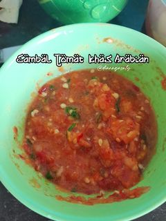 Foto resep Sambal Tomat Arab (pelengkap Nasi Kebuli, Nasi Mandhi dll)