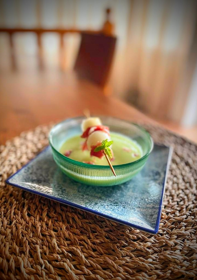 Una foto de Gazpacho de melón