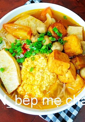 Hình của món Bún riêu chay.