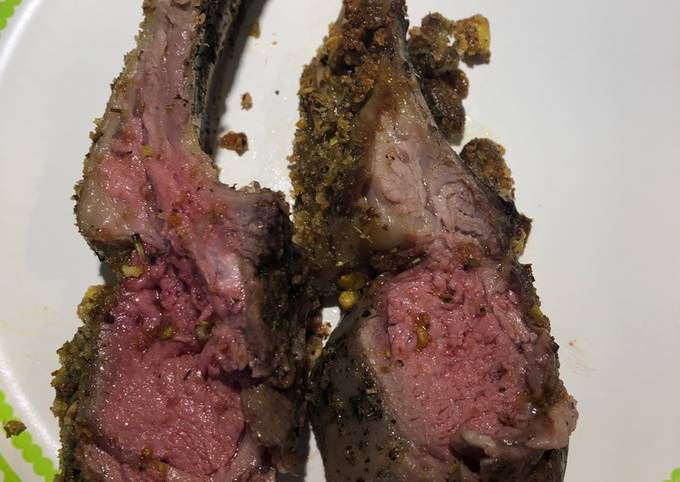 Simple Way to Prepare Ultimate Holiday French Rack of Lamb with a Pistachio Crust 🐑
