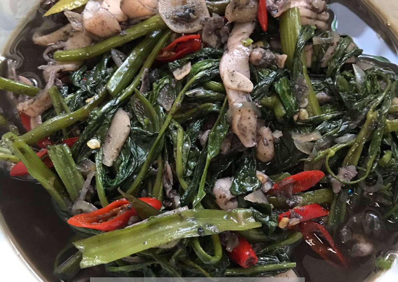 Cumi goreng saus hitam