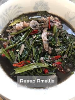Foto resep Tumis kangkung cumi kuah hitam