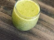 A picture of vegetable and fruits smoothie