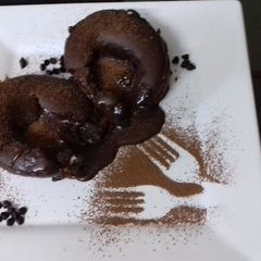 A picture of Chocolava cake.