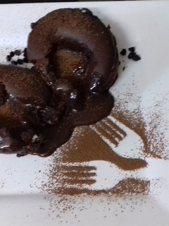 A picture of Chocolava cake.