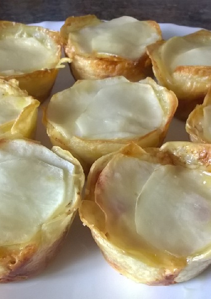 Una foto de Cestitos de patata y bacon