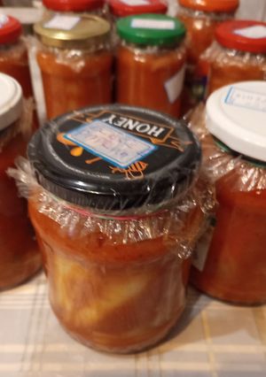 Tv paprika egészben télire 3. (Töltött paprikának Olivapogácsa-olajos paradicsomos recept fotója