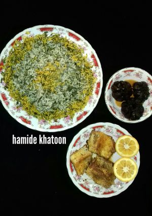 عکسی از دستور سبزی پلو با ماهی