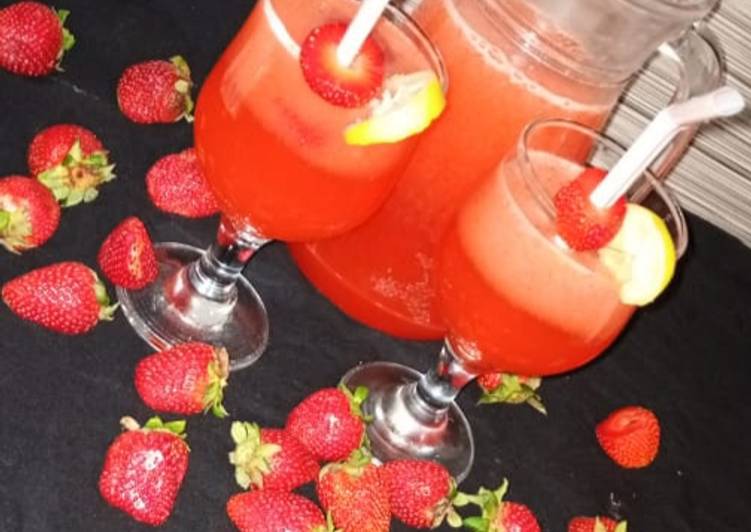 Easiest Way to Prepare Pink strawberry lemonade 🍓🍓🍓 in 23 Minutes at Home