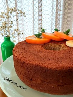 عکسی از دستور کیک موز و خرمالو