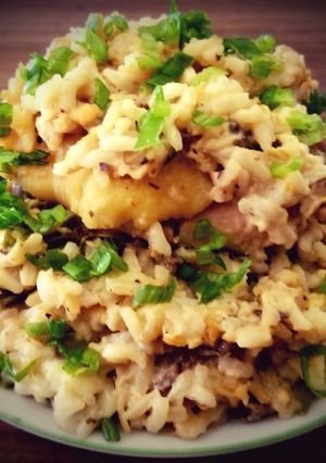 A picture of Mike's Slimy Chicken & Rice [awful name-excellent taste].