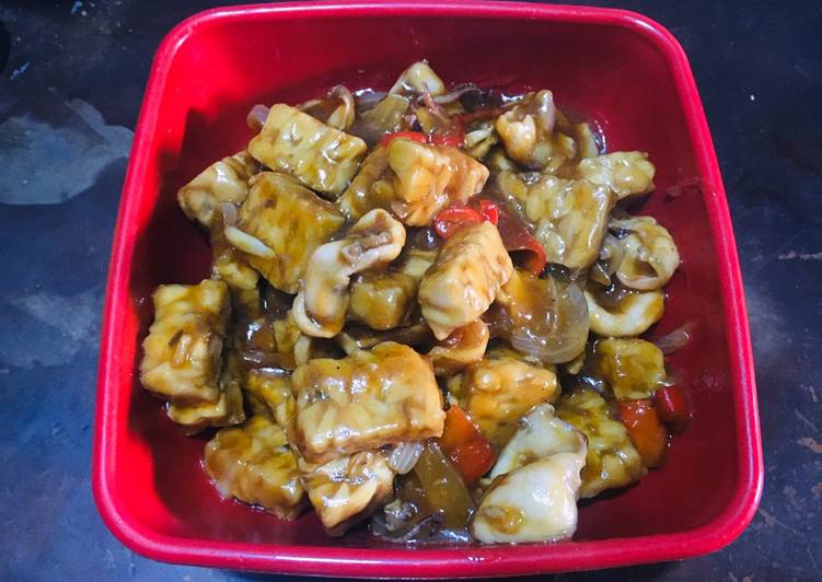 Cumi tempe saus tiram