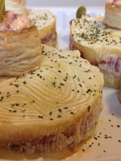 Una foto de Pastel de puré Mar y Tierra