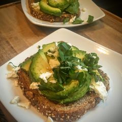 A picture of Goat Cheese Avocado Toast.