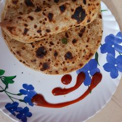 A picture of Sattu ka paratha.