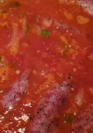 Una foto de Chorizos a la pomarola fácil