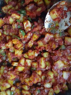 عکسی از دستور خوراک سیب زمینی😋