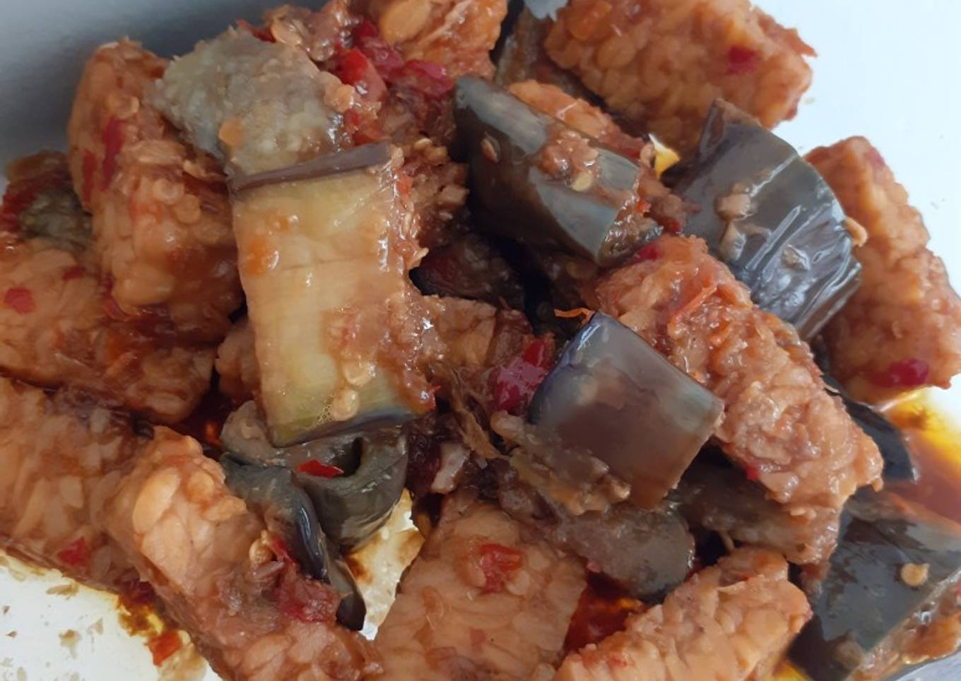 5. ♡tempe mix terong (oseng^kecap)