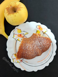 عکسی از دستور کیک سیب و موز 🍌🍎🍏