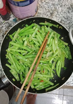 Hình của món Đậu ve xào tỏi.