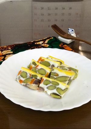 皇帝豆蒸蛋(偽三色蛋) 的食譜成品照片