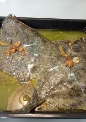 Una foto de Rodaballo al horno
