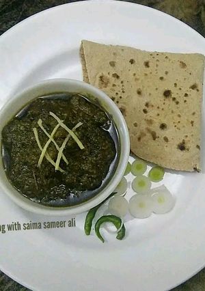 A picture of Daigi palak gosht.