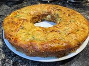 Una foto de budín de zapallitos