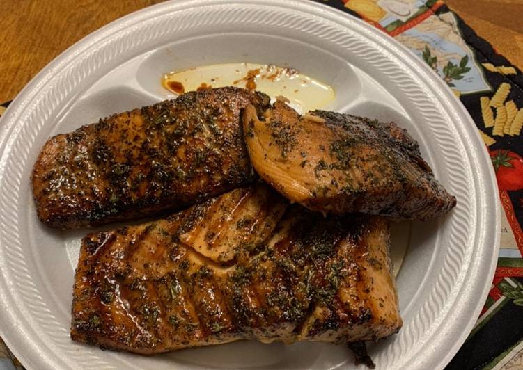 Recipe of Super Quick Easy grilled salmon