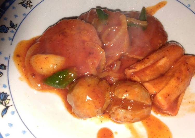 Easiest Way to Make Tasty Rollade baso sosis pedas manis