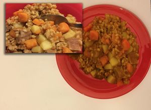 Una foto de Guiso lento para Pascua Cholent para Pesaj