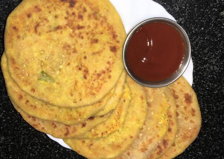 Homemade Corn Paratha