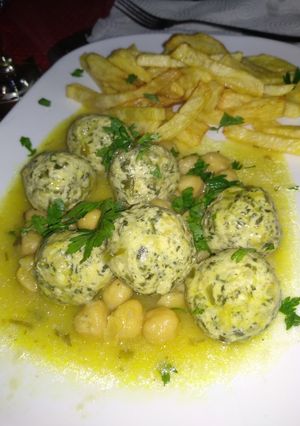 صورة لوصفة كريات الدجاج بالسلق