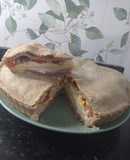 Tarta napolitana de jamón y queso