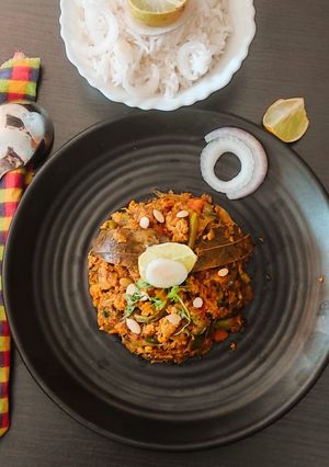 A picture of Soya granules bhurji.