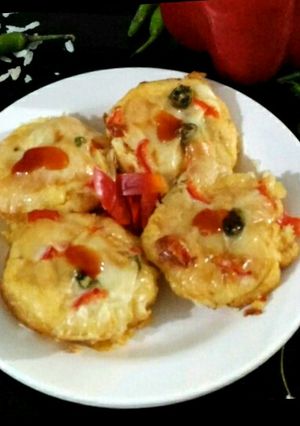 A picture of Cheesey flattered rice muffins.
