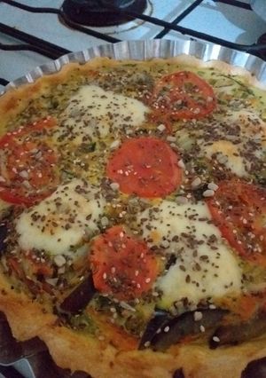 Una foto de Tarta de verduras. Súper rica