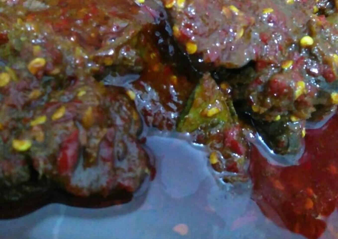 Ati Ampela bumbu rendang Merah