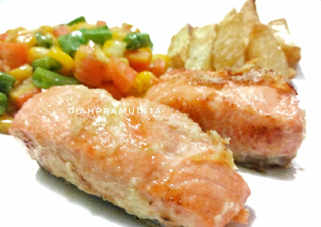 Salmon Steak Garlic Butter