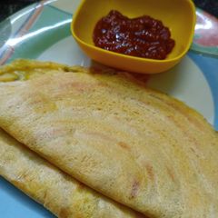 A picture of Matar Cheese Dosa.